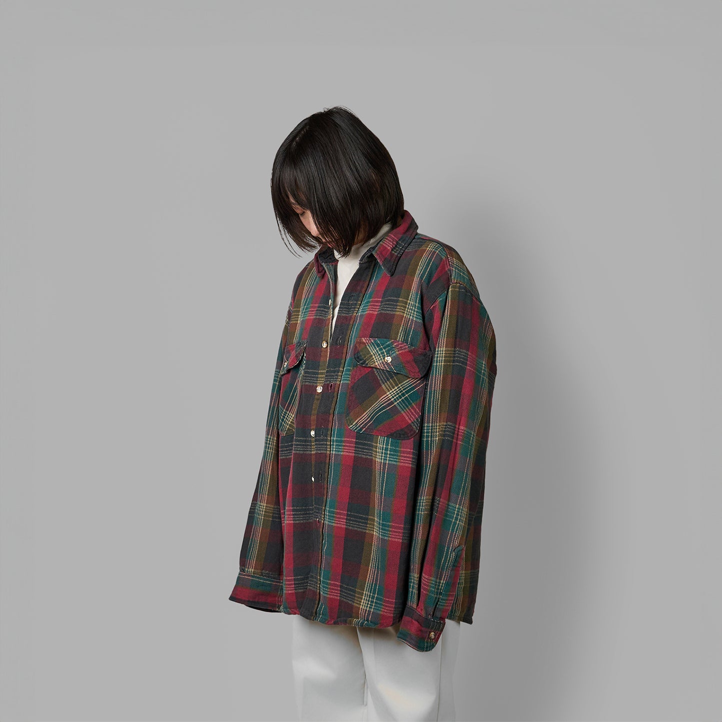 l/s flannel shirt|"90s FIELD STREAM"