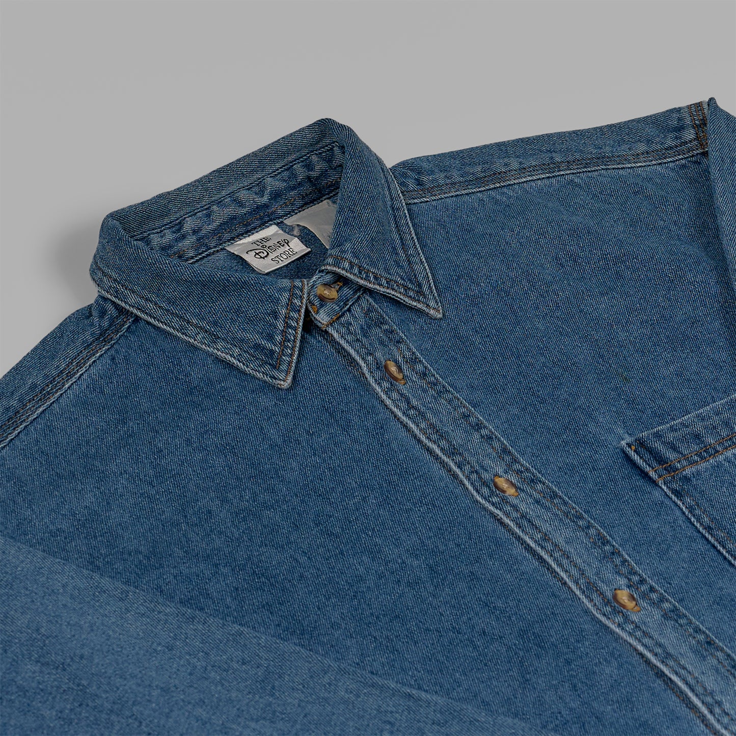 Mickey l/s denim shirt|"90s Disney"