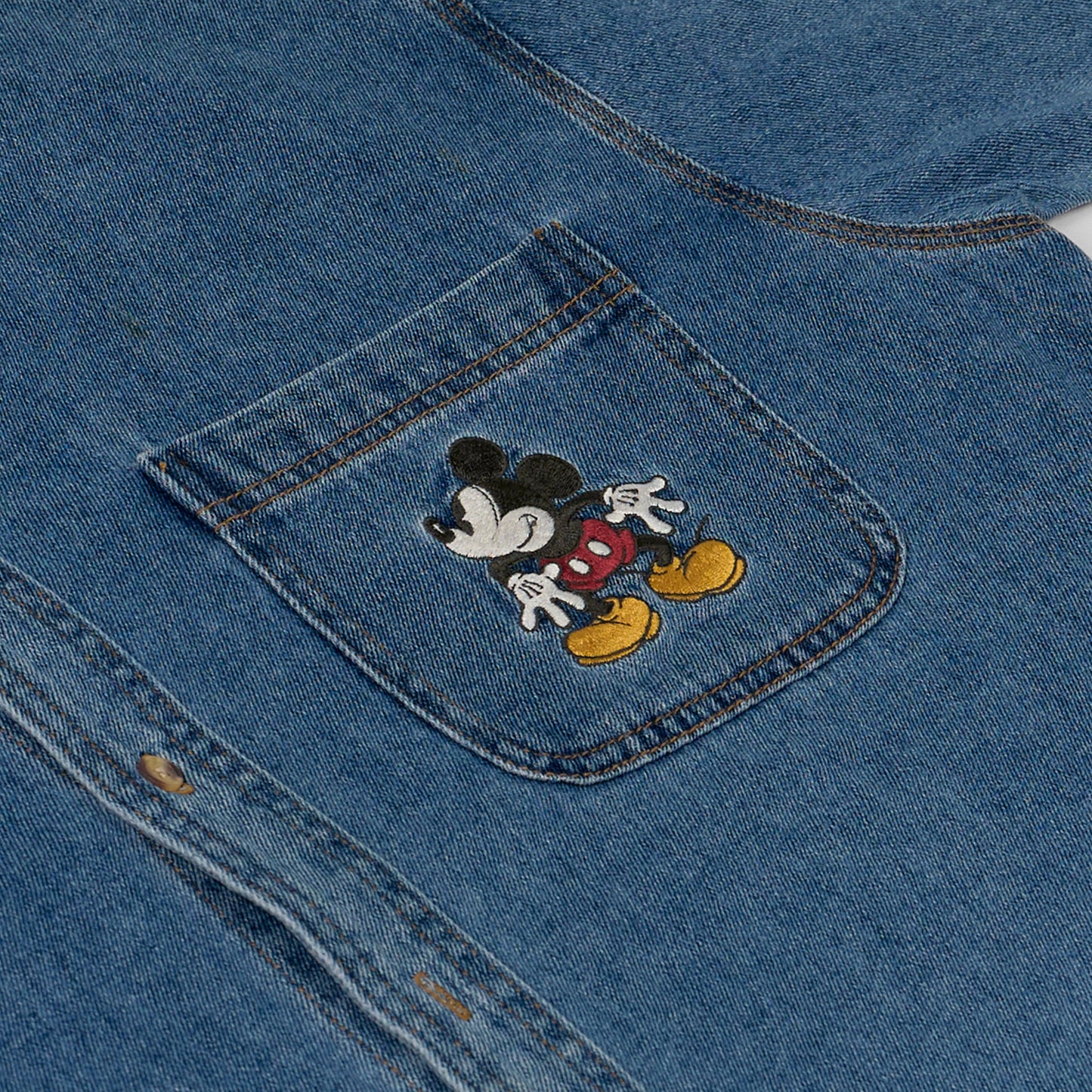 Mickey l/s denim shirt|"90s Disney"