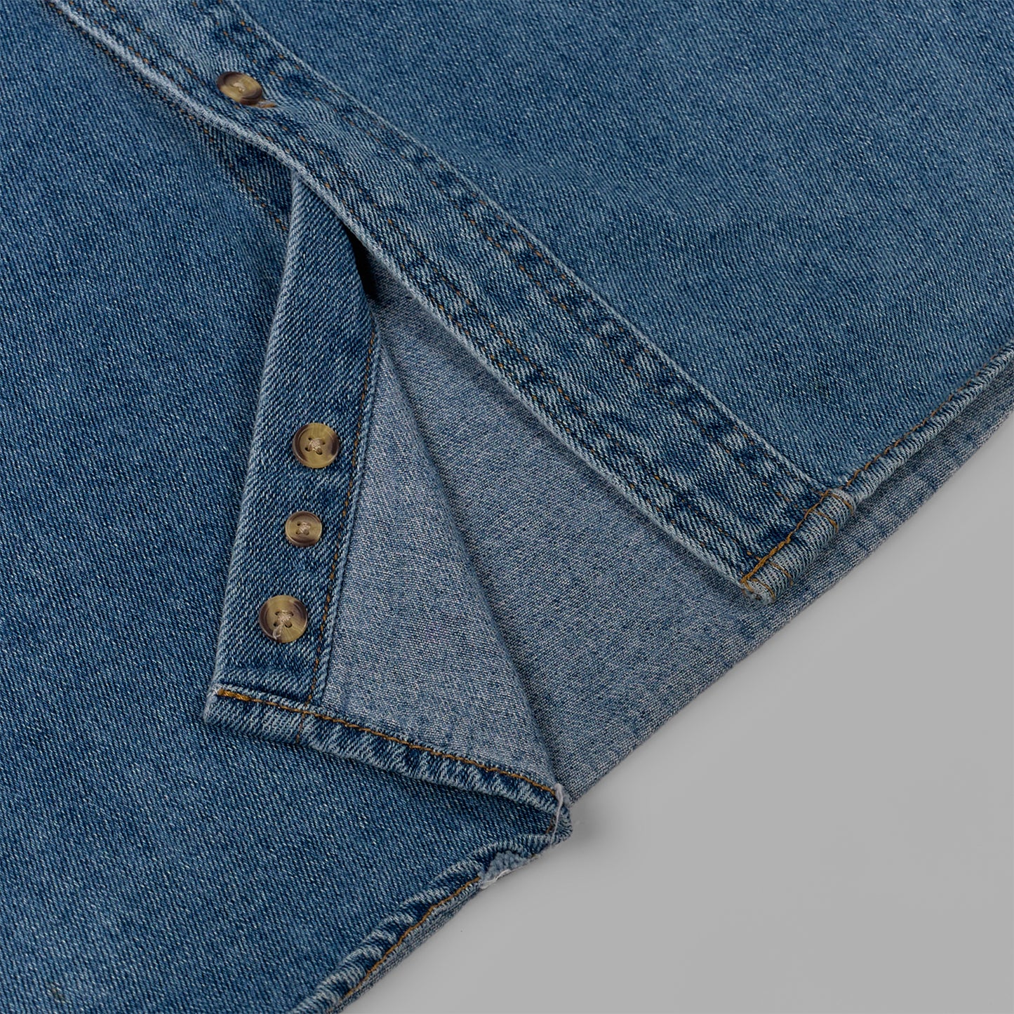 Mickey l/s denim shirt|"90s Disney"
