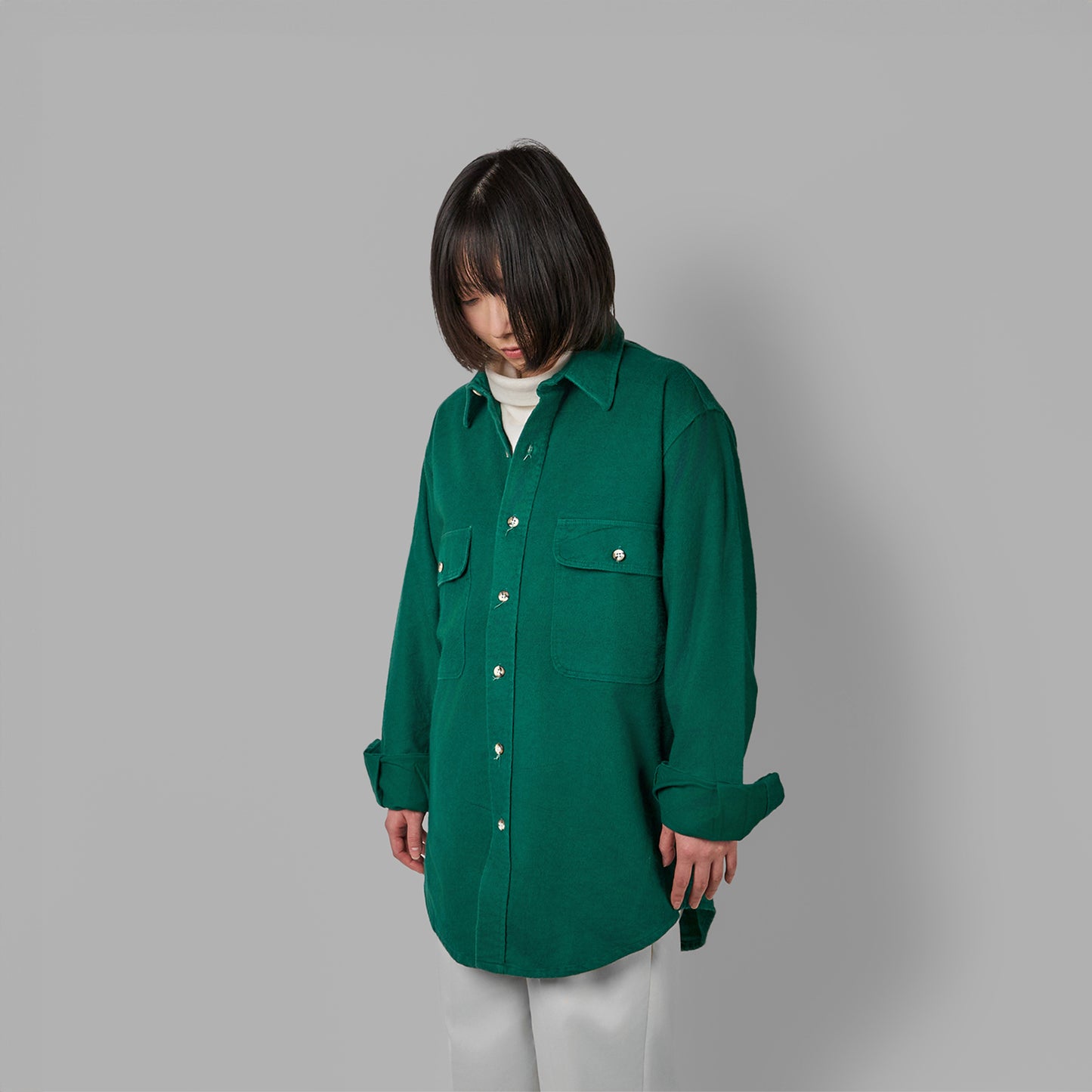 l/s chamois shirt USA製|"80s STJOHNSBAY"