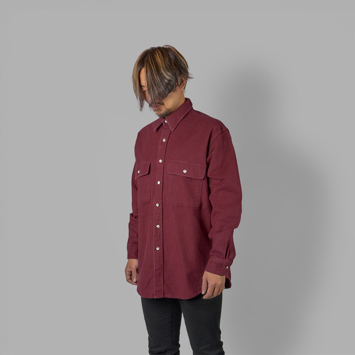 l/s chamois shirt USA製|"80s STJOHNSBAY"