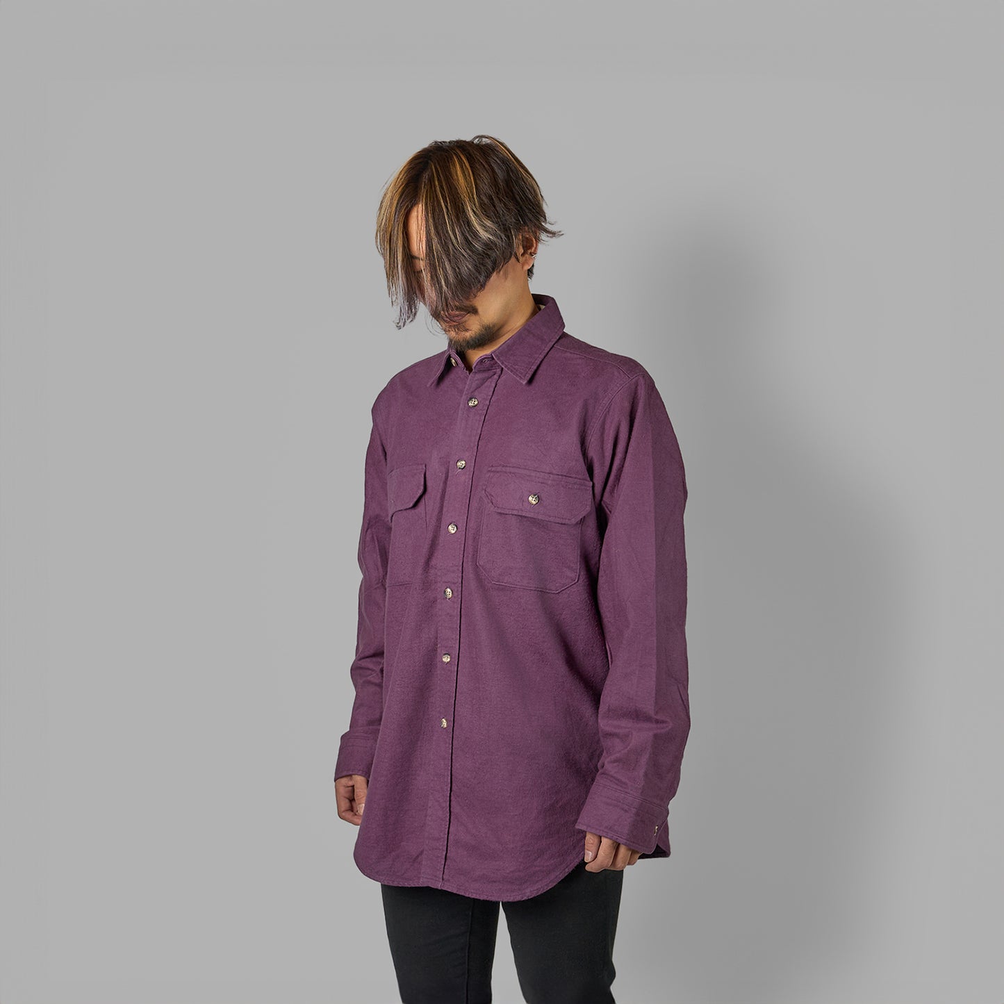 l/s chamois shirt USA製|"80s Woolrich"