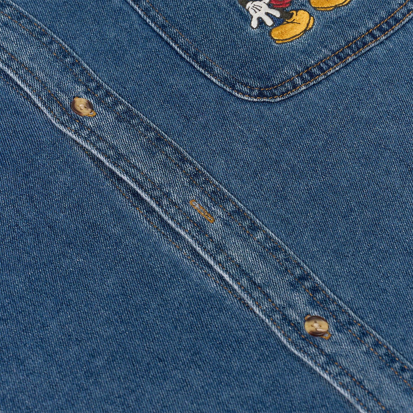 Mickey l/s denim shirt|"90s Disney"